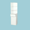 Corner Home Storage Cabinet Display Bookcase Bookshelf w/ Drawers Shelving White