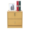 Bedside Cabinet 2 Drawers with Key LOCK Nightstand Table Storage Cabinet Unit