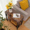 HOOBRO Side Table End Sofa Table Narrow Nightstand Wood Look Accent Furniture