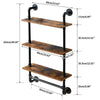 Industrial Pipe Bathroom Wall Mounted Floating Shelf with Towel Holder