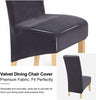 Velvet Dining Chair Seats Covers Large Size Stretch Plush Slipcovers Protectors