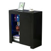 Modern High Gloss 3 Shelves Floor Cabinet Sideboard Storage Cupboard LED Lights