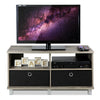 Furinno Andrey Entertainment Center with Bin Drawers TV Stand Unit Open Shelf