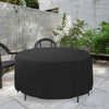 LARGE ROUND WATERPROOF GARDEN PATIO TABLE CHAIR SET FURNITURE RATTAN COVER UK