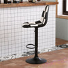 2* Black & White Bar Stools Height Adjustable Gas Lift Swivel Kitchen Breakfast
