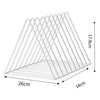 Simple Style Rose Gold Triangle Iron Wire Magazine Rack Black White Bookshelf UK