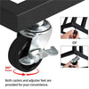 C Shaped Side Table Snack Coffee End Table for Living Room, Slides Up to Sofa
