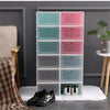 UK 1/2/4PCS Shoe Box Storage Organizer Stackable Tidy Case Holder Saving