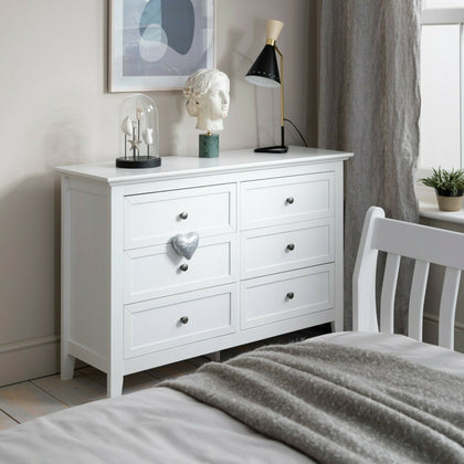 Chest of Drawers Bedside Cabinet in White Karlstad
