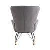 Wing Back Rocking Chair Tufted Upholstered Velvet Accent Nursery Rocker Chairs