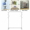 Heavy Duty Clothes Rail Rack Garment Hanging Display Stand Shoe Storage Shelf UK