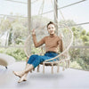 Hanging Hammock Rope Swing Chair Macrame Hammock Seat Outdoor Indoor Garden