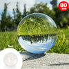 80mm Clear Crystal Ball | Glass Lens Sphere | Photography & Decoration | UK