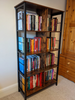 Tall Industrial Bookcase Vintage Retro Display Cabinet Rustic Metal Shelf Unit
