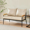 1/2/3 Seater Faux Leather Sofa Armchairs Couches Livingroom Black Brown Modern