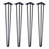 28'' 4 x Hairpin Legs / Hair Pin Legs Set for Furniture Bench Desk Table 3 Prong