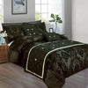 Luxury Damask Flock Duvet Cover 3 Piece Printed Bedding Set Double King Sizes
