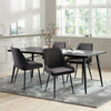 1/2 Dining Chairs Set Velvet Padded Seat Metal Legs Kitchen Chair Home Office