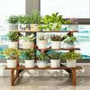 Large Ladder Flower Shelf 10~20 Pots Display Rack 3 Tier Plant Stand Home Art De