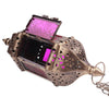 Moroccan Hanging Candle Lantern Retro Hollow Metal Glass Candle Holder Home Deco