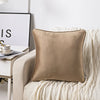 New Plain Luxury French Velvet Cushion Cover/Filled Cushions Piped Edges 18"/24"