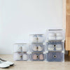 24PCS Plastic Flip Shoe Storage Box Organiser Transparent Stackable Foldable