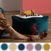 Icon Velvet Bean Bag Footstool Pouffe Stool Seat Luxury Beanbag Foot Rest
