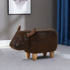 Luxury Small Padded Upholstered Footstool Ottoman Pouffe Stool Wooden Seat Suede
