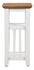 Small Oak Off White Painted Magazine Rack Side Table | Wooden Coffee/End Stand
