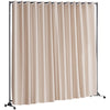 Room Divider Portable Panel Separator Privacy Screen w/ Wheels 118"x94"