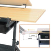 Adjustable Drawing Table Draft Artist Office Desk with Retractable Board Stool