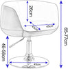 1x Bar Stool bar chairs lounge chair leather+ Metall with armrests gray white