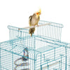Small Parrot Cage Budgie Cage Open Top Travel Cage Bird Aviary w/Toy for Finch