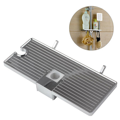 Bathroom Shelf Shower Pole Storage Caddy Rack Organiser Tray Holder Accessory UK