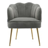 Scallop Back Armchair Lotus Petal Tub Seat Lounge Occasional Accent Sofa Chair