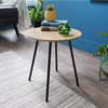 Michigan Oak Black Metal Leg Wooden Side Table Coffee Table Dining Room
