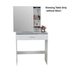 Modern Dressing Table+Stool w/ Drawer&Sliding Mirror Makeup Desk White Bedroom