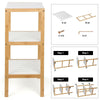 3 Tier Book Shelf Unit Bamboo Bookcase Bathroom Kitchen Storage Rack Display
