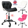 Cushioned Computer Desk Office Chair Chrome Legs Lift Swivel Adjustable Fashion