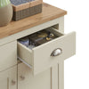 Compact 2 Doors 2 Drawer Sideboard Storage Cabinet Cupboard Cream Oak