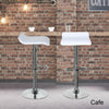 2×Bar Stools Leather Chairs Breakfast Chairs Swivel Gas Lift Kitchen Cushioned