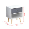 Modern Bedside Side End Table Nightstand Storage Unit Drawer Bedroom Living Room
