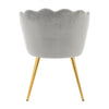 Velvet Upholstered Accent Chair Wing Back Armchair with Pilow & Metal Legs Grey