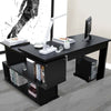 Black Corner L-Shape Computer Desk PC Laptop Table Home Office Study Writing