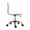 HOMCOM Armless Mid-Back Adjustable Office Chair with 360 Swivel Ergonomic White