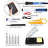 60W Soldering Iron Kit Electronics Welding Irons Solder Tools Adjustable Temp