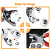 100X 9.5mm Studs Snap Popper Prong Pliers Ring Press Fasteners DIY Tool Kit UK