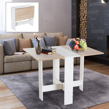 Wooden Folding Butterfly Drop Leaf Dining Table Desk Particle Board Kitchen Home