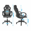 Office Executive Racing Gaming Chairs Swivel Leather Computer Desk Chair Grey