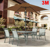 3M Round Garden Parasol Umbrella Patio Sun Shade Aluminium Crank Tilt